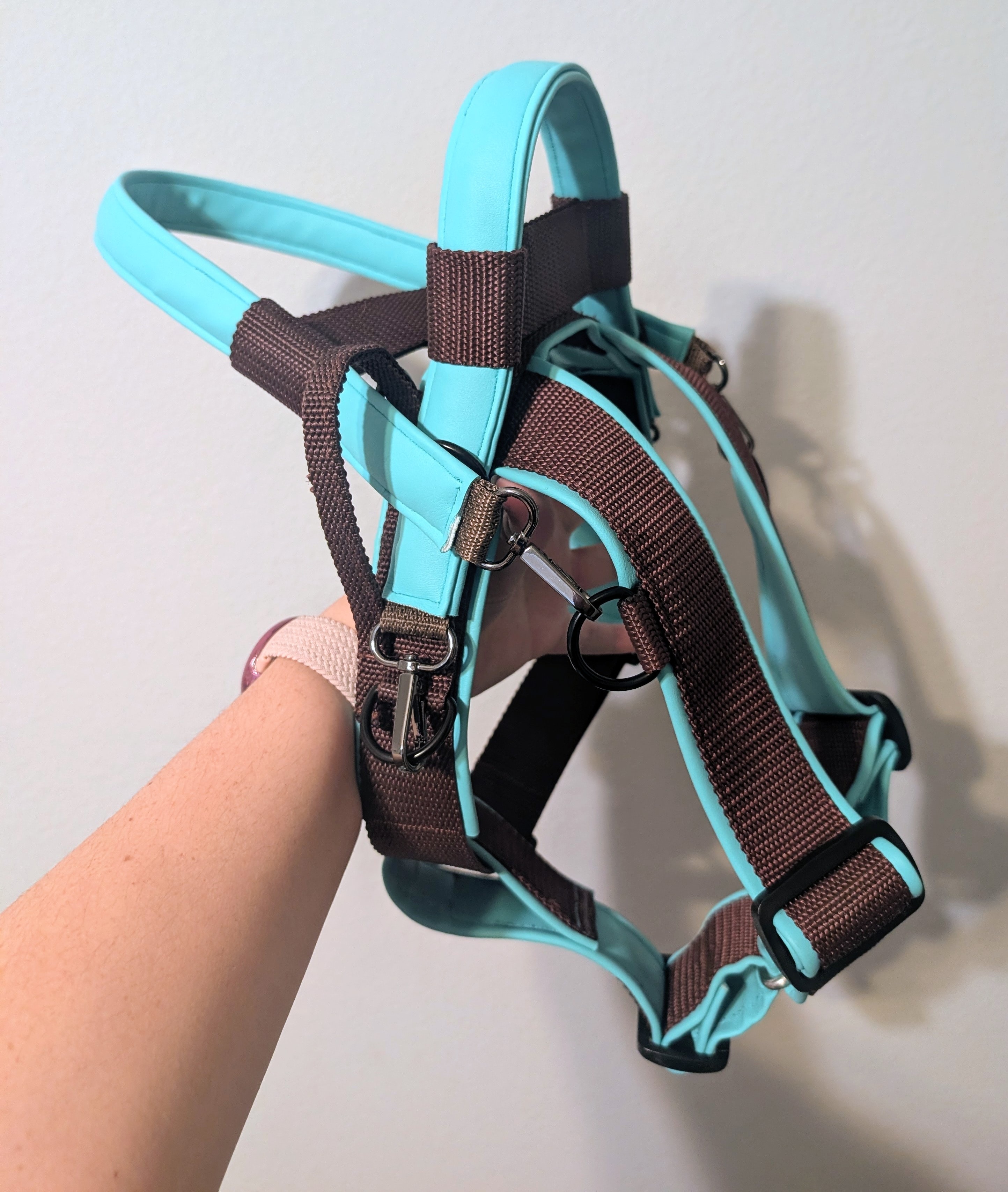 Handcrafted leather dog collar in an artisan workshop